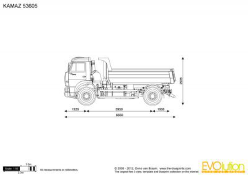 Vector drawing preview KAMAZ 53605