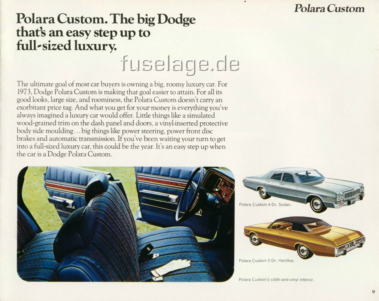 1973 Dodge Polara Custom interior