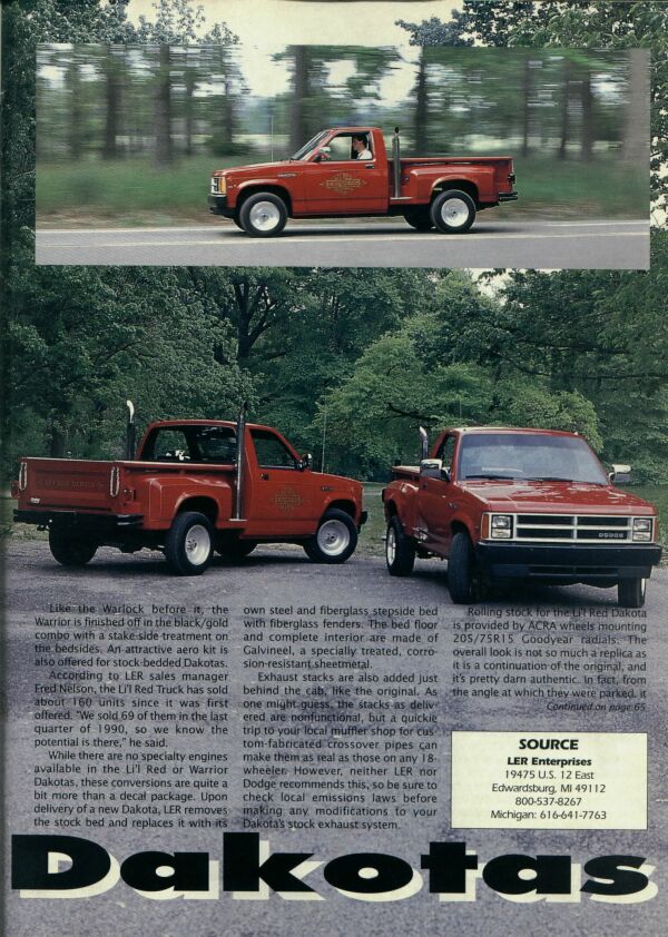 Dodge Truck World - 1990-1992 Little Red Dakota Express