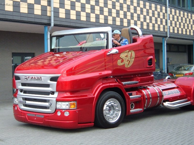 Scania r999 Red Pearl заряженный грузовик кабриолет