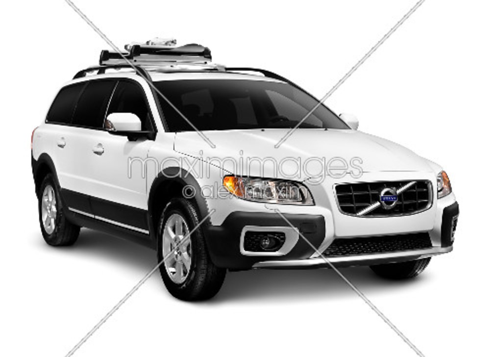 Stock photo of 2010 Volvo XC70 3.2 AWD station wagon isolated car on white