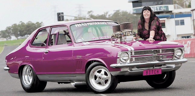 Hot competion: Nicole Tremain's 1972 Holden LC Torana is one of the 800