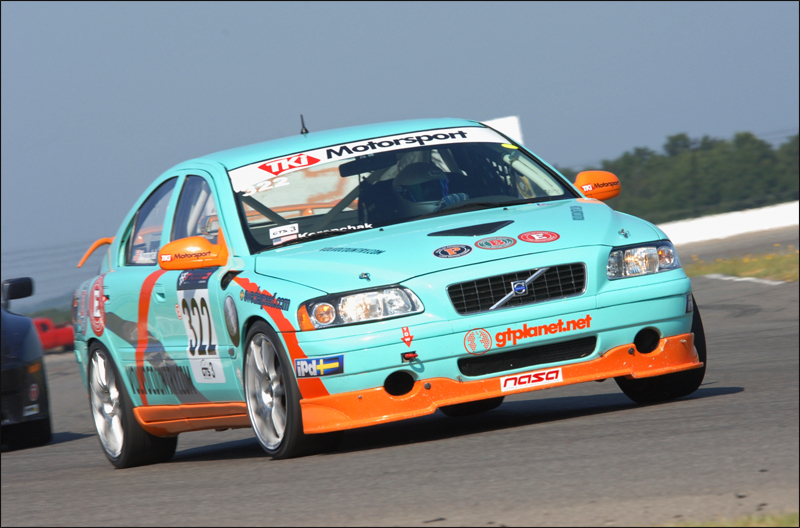 Koropchak beautifully launched the Volvo S60 Challenge race car from