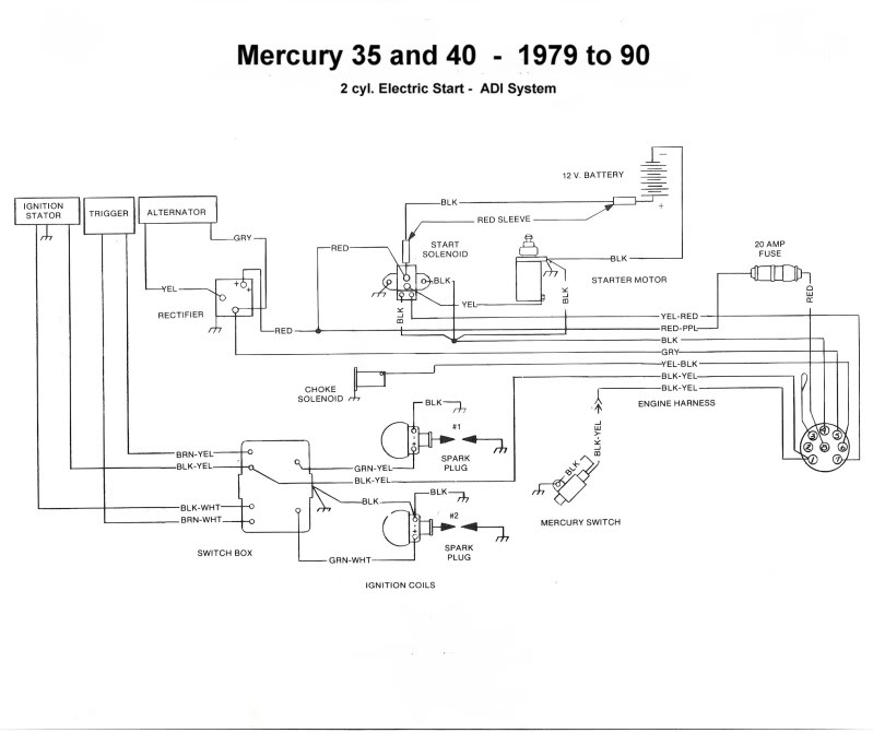 Mercury 35 Hp Outboard Parts Diagram