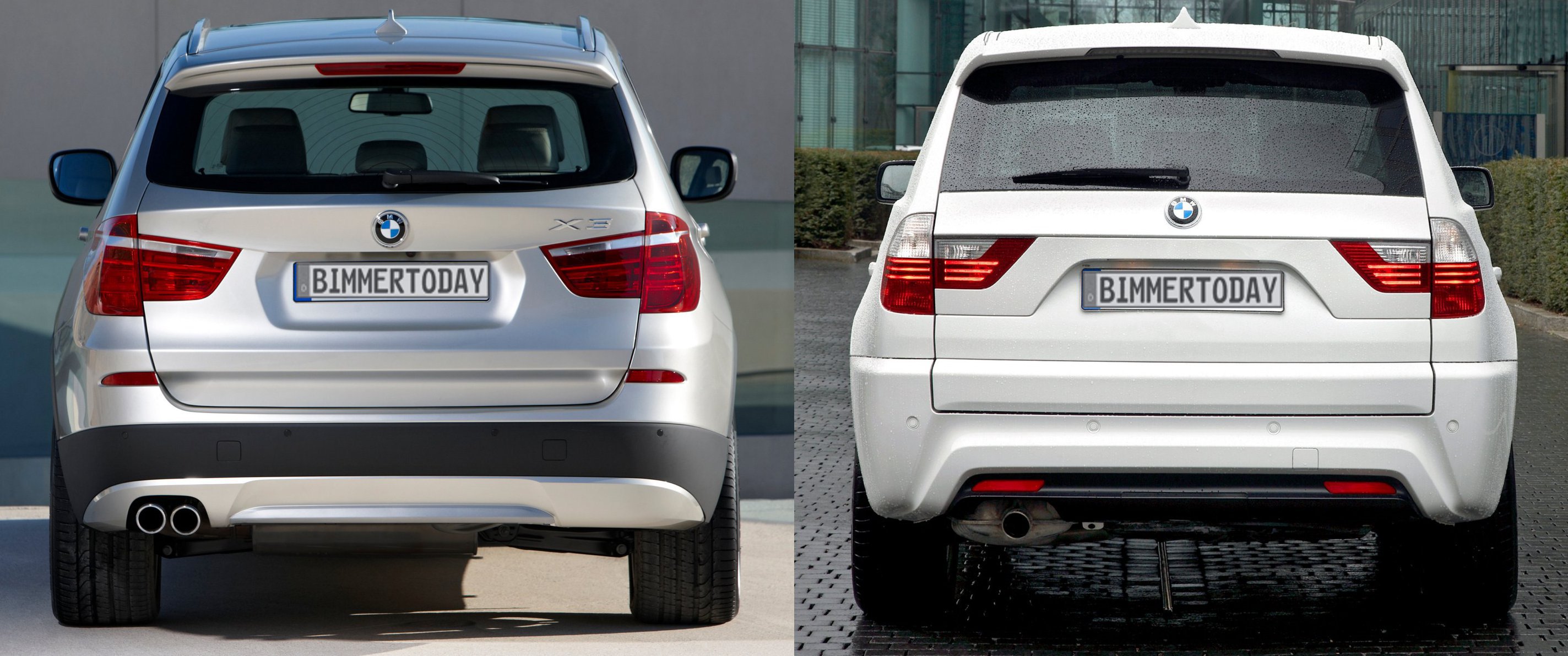 BMW-X3-F25-vs-X3-E83-Heck. Inside, in our opinion, the interior design has
