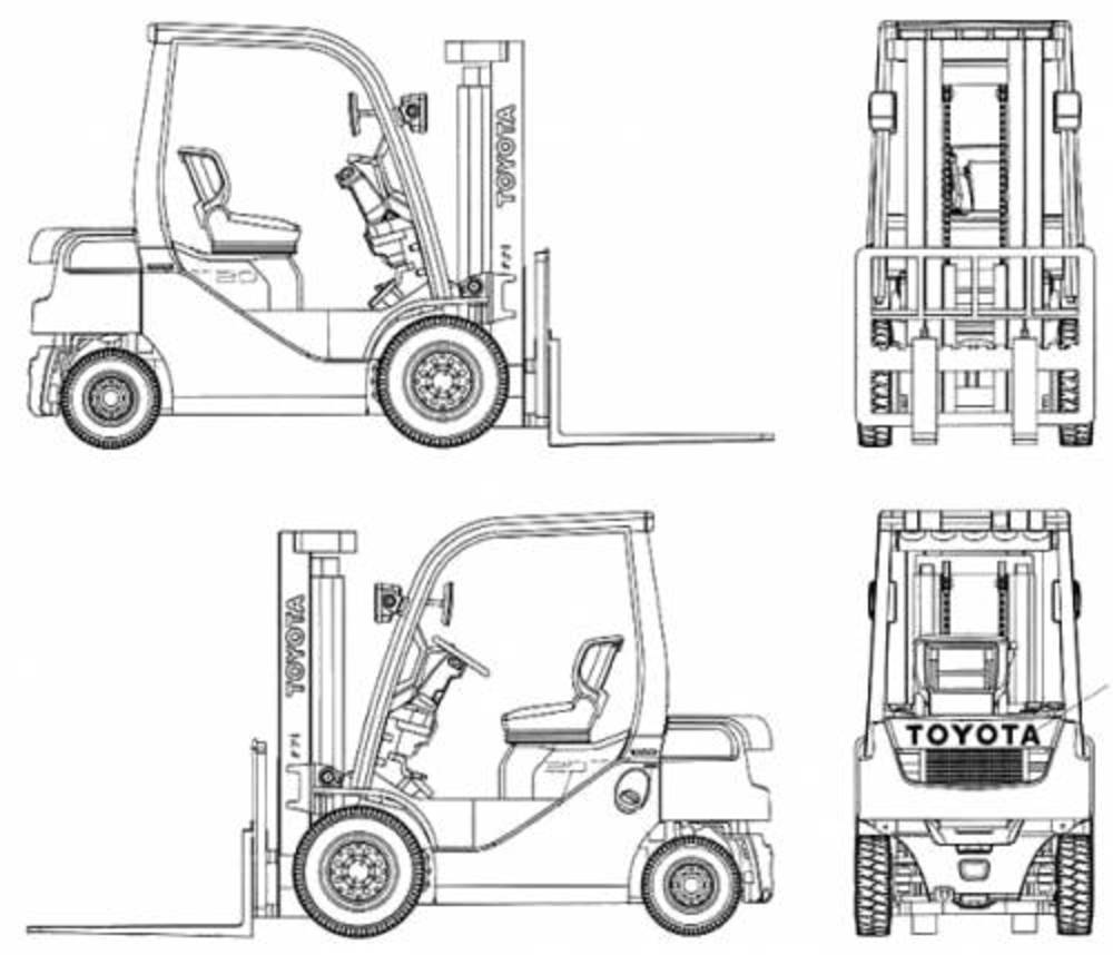 Планировка погрузчиком. Вилочный погрузчик Тойота 25 габариты. Погрузчик вилочный 3т чертеж. Вилочный погрузчик Toyota 5fd50 чертеж. Вилочный погрузчик 2.5 тонны Тойота схема.