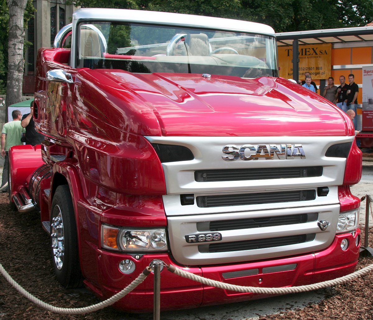 Scania r999 Red Pearl заряженный грузовик кабриолет