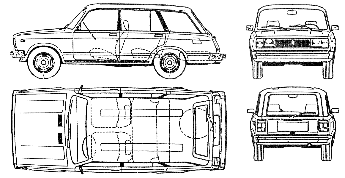 Нарисовать ваз 2102