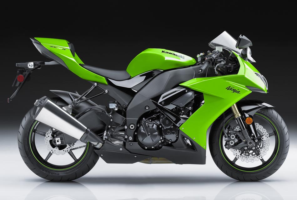 Зеленый мотоцикл kawasaki ninja загрузить