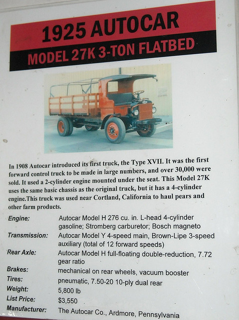 Autocar 27K 3 Ton Flatbed