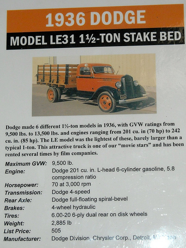 Dodge LE31 1 Ton Stake Bed