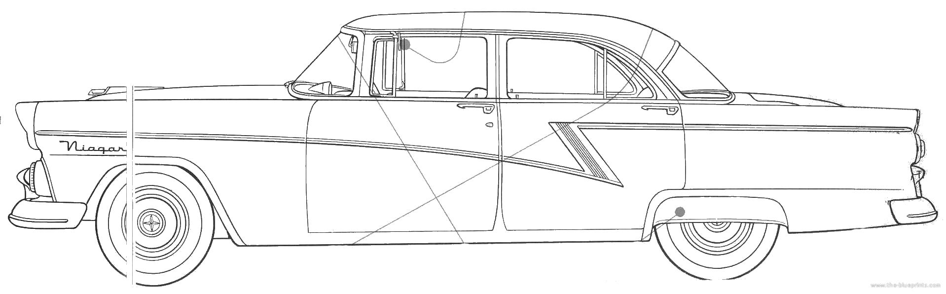 Рисунок Волга ГАЗ-21 вид сбоку