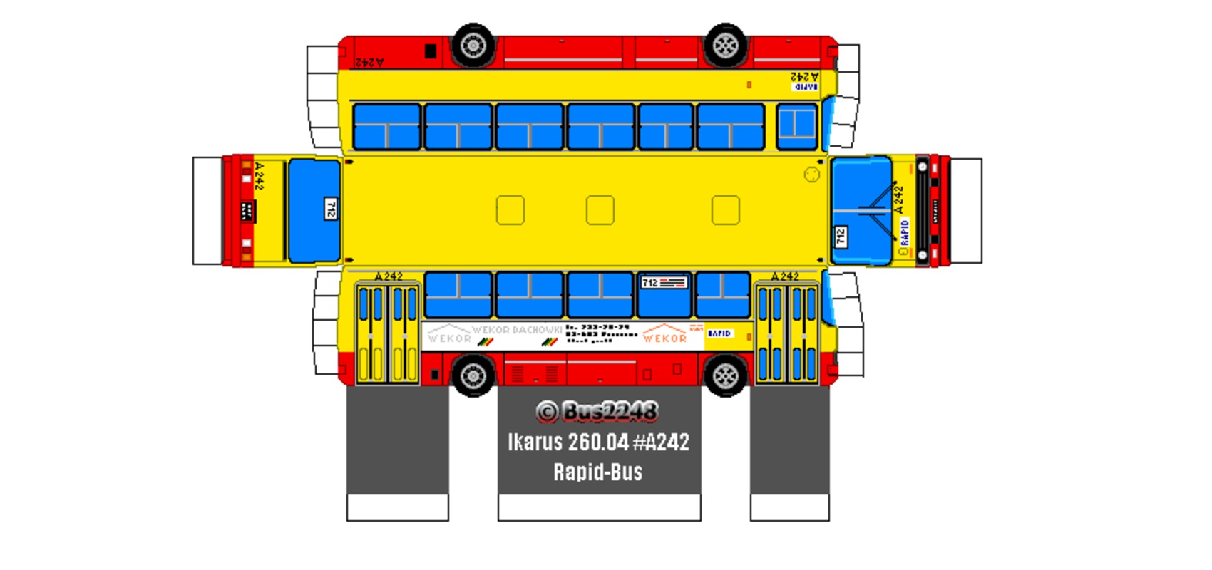 Бумажные автобусы Икарусы
