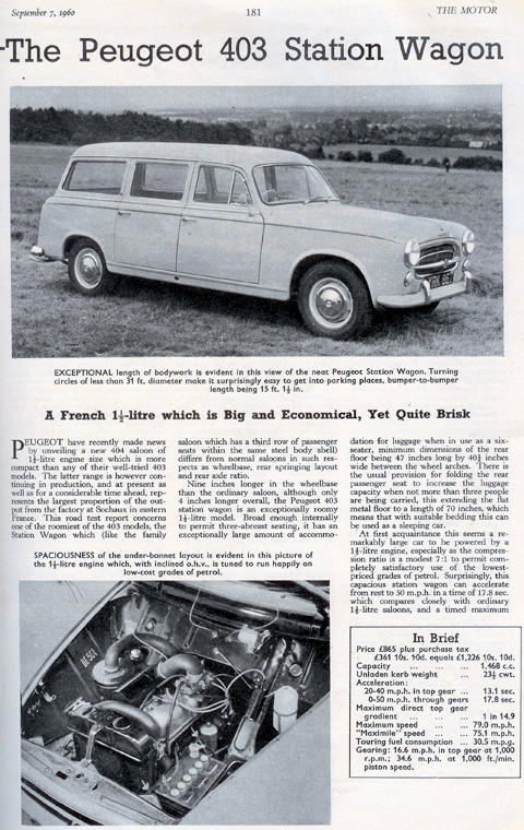 Peugeot 403 Break Commerciale