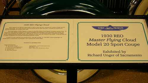 REO Master Flying Cloud Model 20 Sports Coupe
